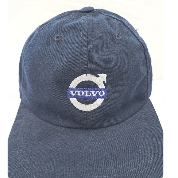 Volvo Navy Blue Embroidered Logo Baseball Cap Adjustable Dad Hat Automotive